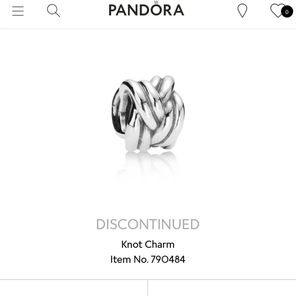 Pandora RETIRED knot charm